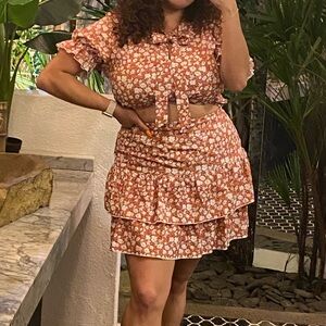 2 Piece Set - Top and Skirt